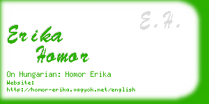 erika homor business card